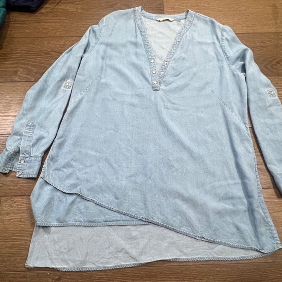 Soft Surroundings TopNotch 100% Tencel Denim Style Tunic Sz L - Picture 2 of 12
